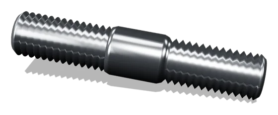 Studs & threaded rod ends, rendered